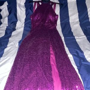 Bright purple prom/formal dress